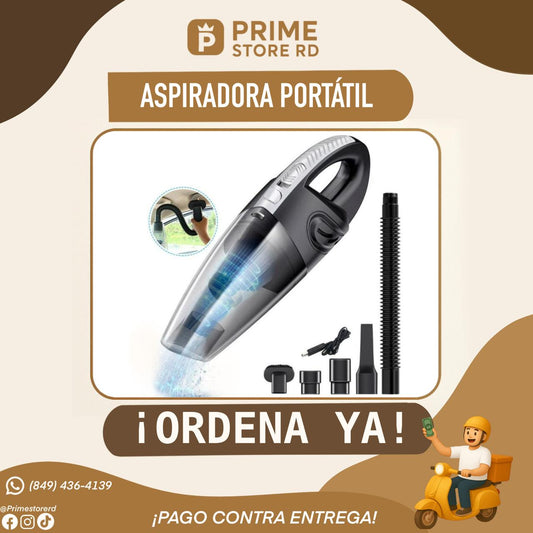 Aspiradora Portátil Inalámbrica 2 en 1 para Coche y Hogar – Carga USB, Seco y Húmedo